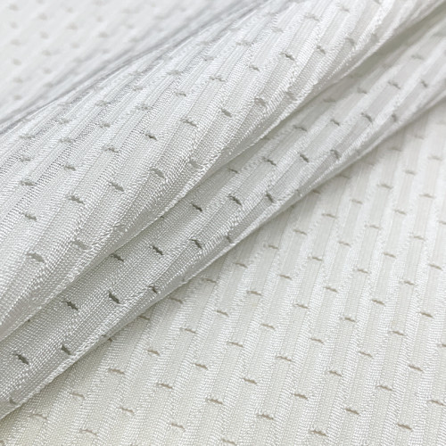 Warp Knitted Shiny Breathable Mesh Fabric Polyester Spandex 260 GSM 60" Width