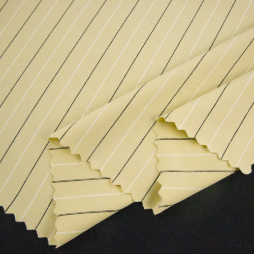 Matte Yarn Dyed Stripe Nylon Spandex Fabric 165 GSM 165cm Width