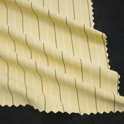 Matte Yarn Dyed Stripe Nylon Spandex Fabric 165 GSM 165cm Width