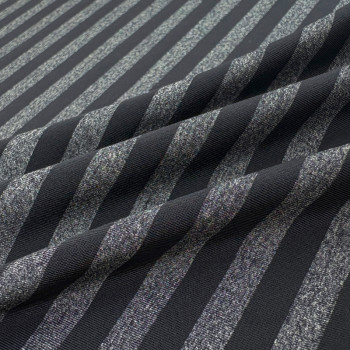 Shiny Cationic Blended Stripe Nylon Polyester Spandex Fabric 120 GSM 63