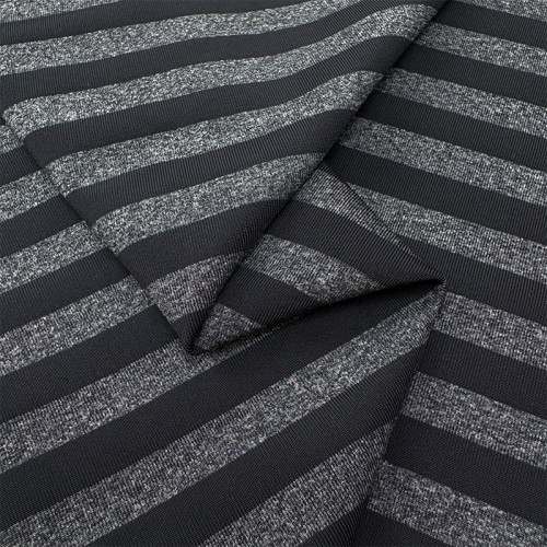 Shiny Cationic Blended Stripe Nylon Polyester Spandex Fabric 120 GSM 63" Width