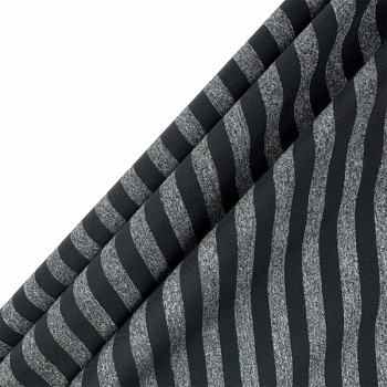 Shiny Cationic Blended Stripe Nylon Polyester Spandex Fabric 120 GSM 63