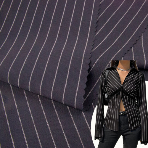 Warp Knitted Nylon Polyester Spandex Stripe Swimwear Fabric 175 GSM 165cm Width
