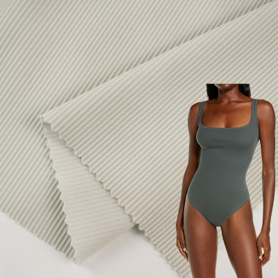 LULU-Inspired Heavy Ribbed Nylon Spandex Fabric – 300 GSM, 150cm Width