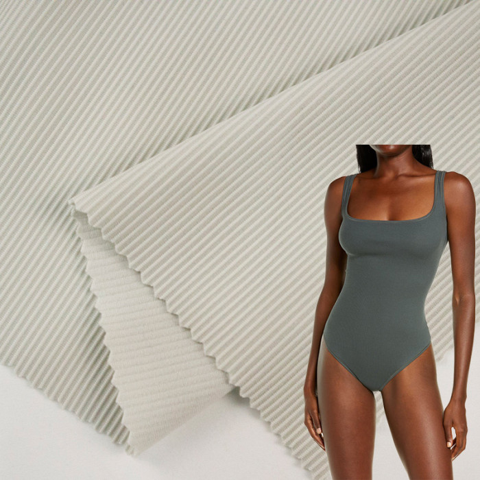 LULU-Inspired Heavy Ribbed Nylon Spandex Fabric – 300 GSM, 150cm Width