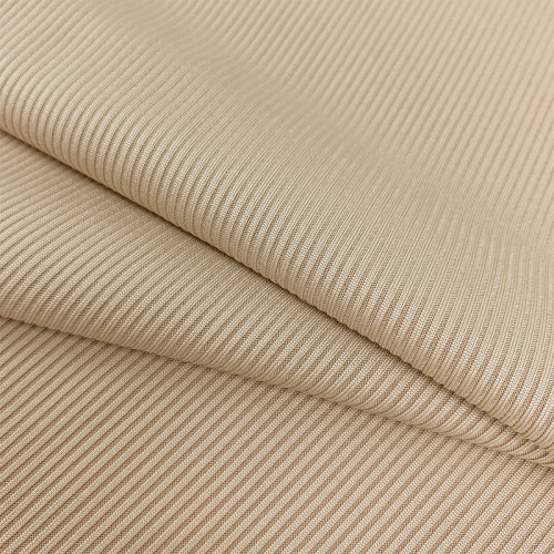 2×2 Heavy Polyester Rib Knit Fabric – 250 GSM, 165cm Width
