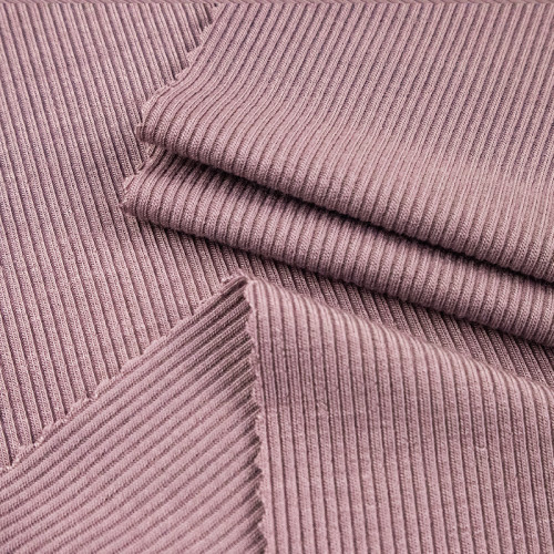 Rayon Spandex 2×2 Rib Knit Fabric – Cuttable Without Hemming, 180 GSM