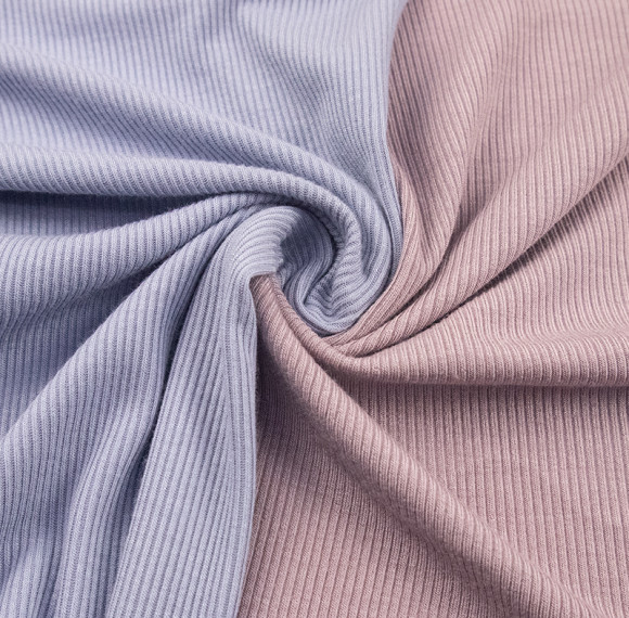 Rayon Spandex 2×2 Rib Knit Fabric – Cuttable Without Hemming, 180 GSM