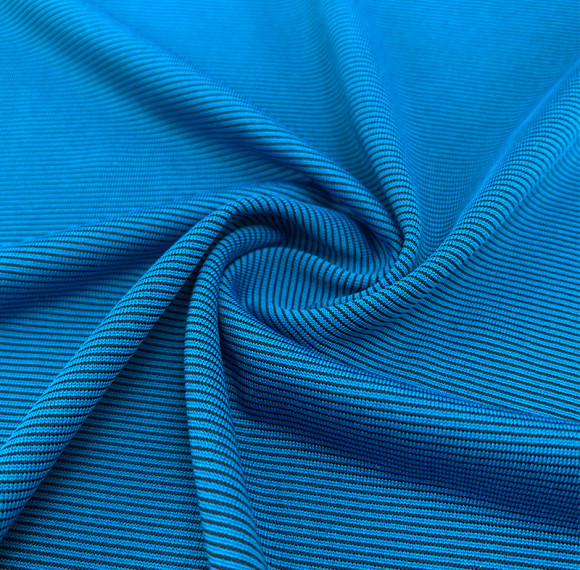 Moisture Wicking Stripe Polyester Fabric 100 GSM Quick Dry Breathable Series