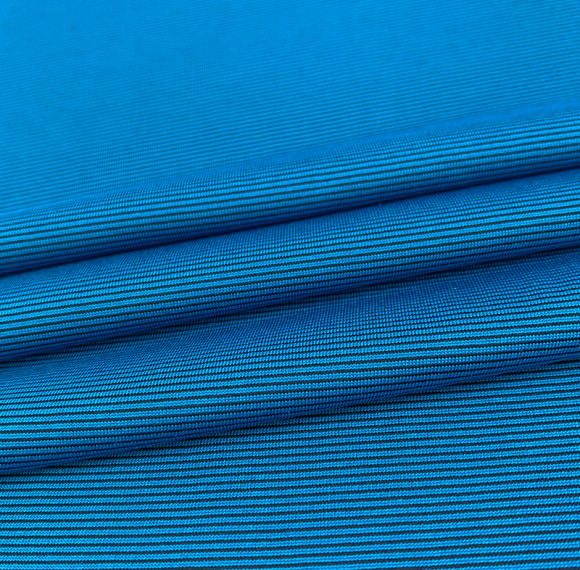 Moisture Wicking Stripe Polyester Fabric 100 GSM Quick Dry Breathable Series