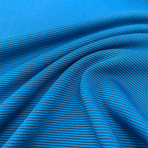 Moisture Wicking Stripe Polyester Fabric 100 GSM Quick Dry Breathable Series