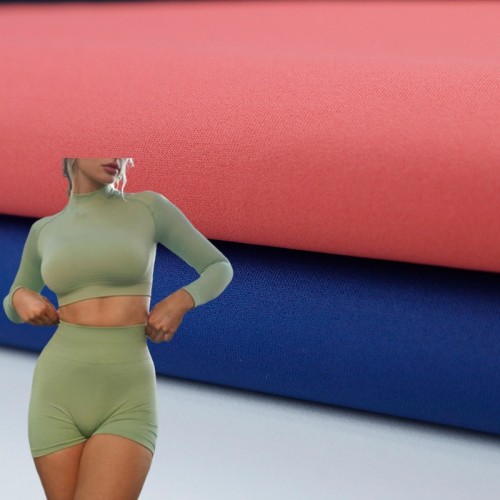 Full Dull Polyester Spandex Yoga Fabric 260gsm