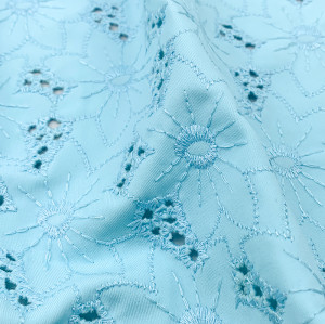 Matte Nylon Spandex Swimwear Fabric with Embroidery – 190gsm, 150cm