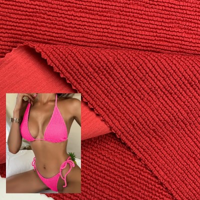 Textured Jacquard Nylon Spandex Bubble Fabric – 330gsm, 110cm