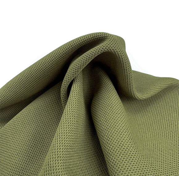 No Spandex Stretch Lightweight 100% Polyester Mini Waffle Fabric Breathable Moisture Wicking Cloth 135 GSM