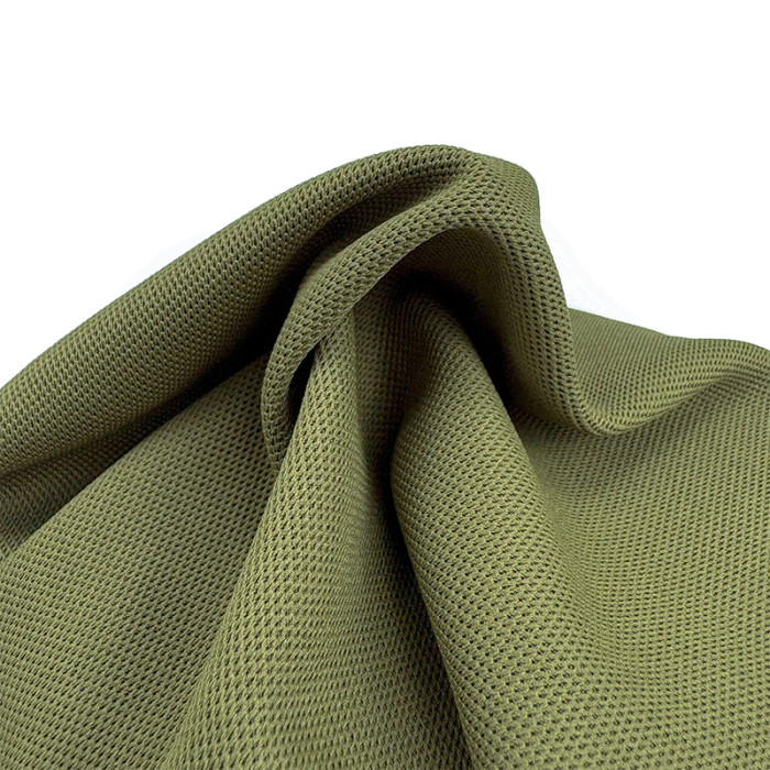 No Spandex Stretch Lightweight 100% Polyester Mini Waffle Fabric Breathable Moisture Wicking Cloth 135 GSM