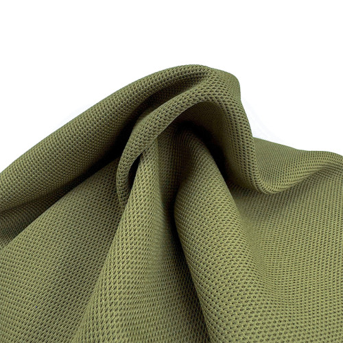 No Spandex Stretch Lightweight 100% Polyester Mini Waffle Fabric Breathable Moisture Wicking Cloth 135 GSM