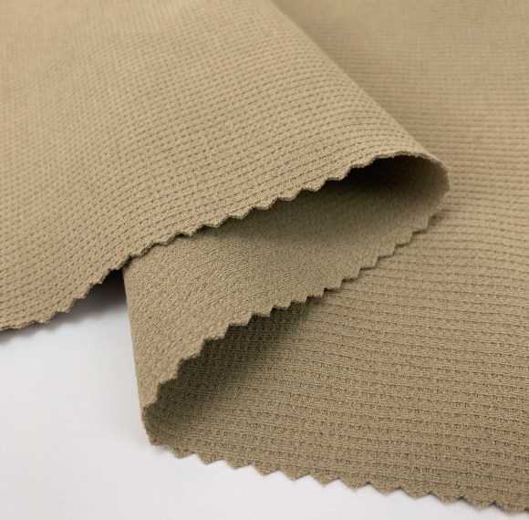 Cotton Feel Mini Grid Fabric 100% Polyester 310GSM Soft Textured Performance Material