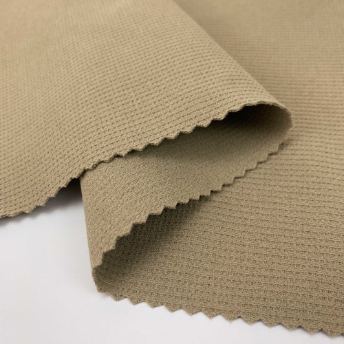 Cotton Feel Mini Grid Fabric 100% Polyester 310GSM Soft Textured Performance Material