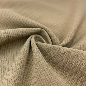 Cotton Feel Mini Grid Fabric 100% Polyester 310GSM Soft Textured Performance Material