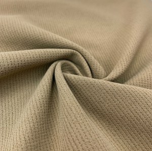 Cotton Feel Mini Grid Fabric 100% Polyester 310GSM Soft Textured Performance Material