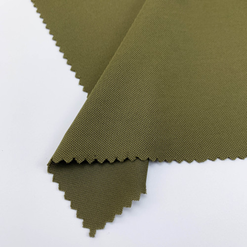 Non Spandex Stretch Fabric Lightweight Textured Pique Mesh Polyester Fabric 135gsm 175cm