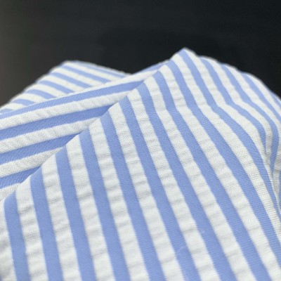 Nylon Polyester Stripe Bubble Crinkle Swimwear Fabric 230gsm 147cm