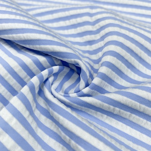 Nylon Polyester Stripe Bubble Crinkle Swimwear Fabric 230gsm 147cm