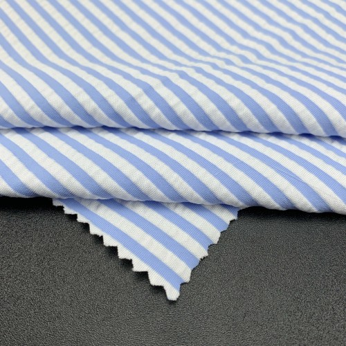 Nylon Polyester Stripe Bubble Crinkle Swimwear Fabric 230gsm 147cm