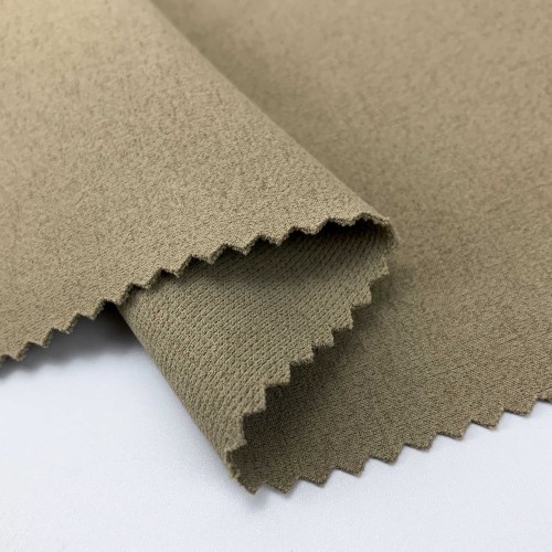 Non Stretch Fine Ribbed Fleece Polyester Fabric 310gsm 158cm