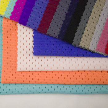 Nylon Spandex Large Hole Plain Weave Double Stretch Mesh Fabric 180gsm 157cm
