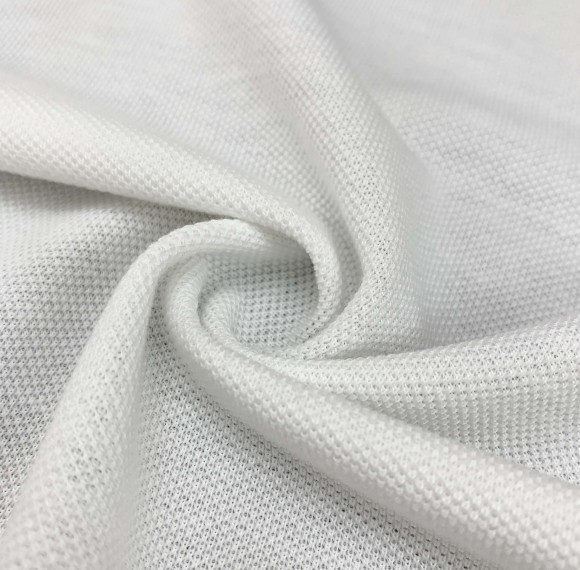 Moisture Wicking Cotton Polyester Pique Mesh Fabric 200gsm 185cm