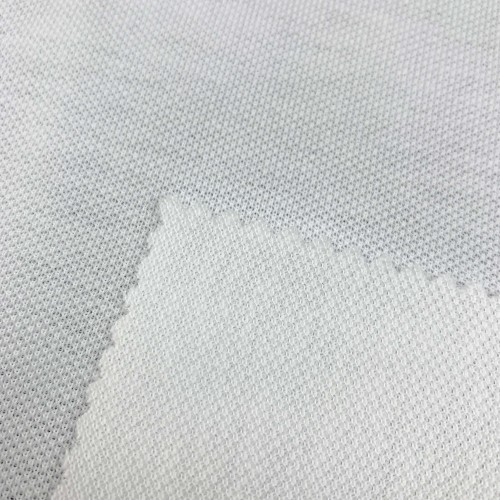 Moisture Wicking Cotton Polyester Pique Mesh Fabric 200gsm 185cm