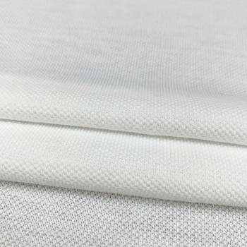 Moisture Wicking Cotton Polyester Pique Mesh Fabric 200gsm 185cm