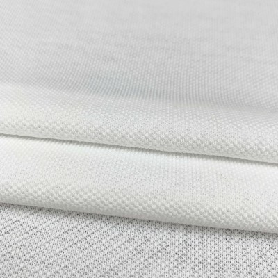 Moisture Wicking Cotton Polyester Pique Mesh Fabric 200gsm 185cm