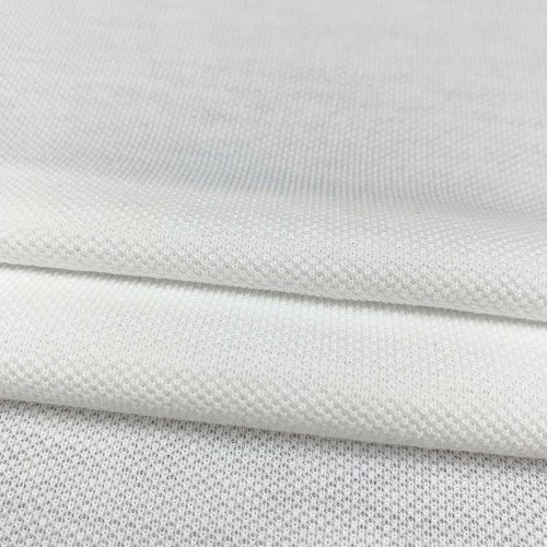Moisture Wicking Cotton Polyester Pique Mesh Fabric 200gsm 185cm