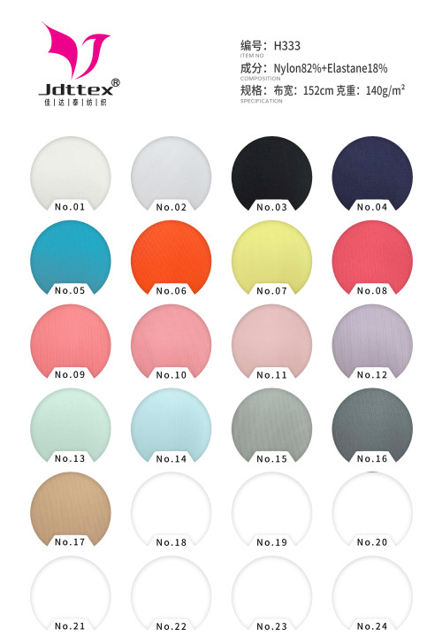 Breathable Full Dull 82% Nylon 18% Spandex Dry Fit High Elastic Anti UV Fabric for Sun Clothing Sportsuit