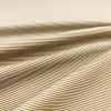 Polyester Elastane Brown Yarn Dyed Fine Stripe Wash and Set Fabric 160gsm 152cm