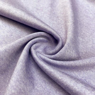 Nylon Polyester Spandex Cotton-Like Heather Gray Blended Yarn Fabric 300gsm 165cm