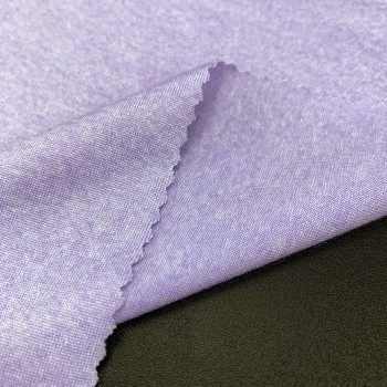 Nylon Polyester Spandex Cotton-Like Heather Gray Blended Yarn Fabric 300gsm 165cm