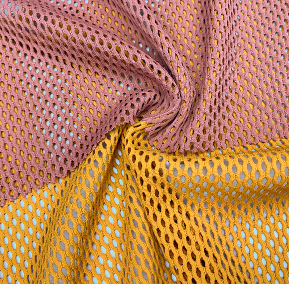 Nylon Spandex 4 Way Stretch Jacquard Hole Mesh Fabric for Sportswear Yoga Wear and Underwear