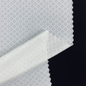 Nylon Spandex Breathable Mini Jacquard Diamond Hole Mesh Fabric 170gsm 160cm