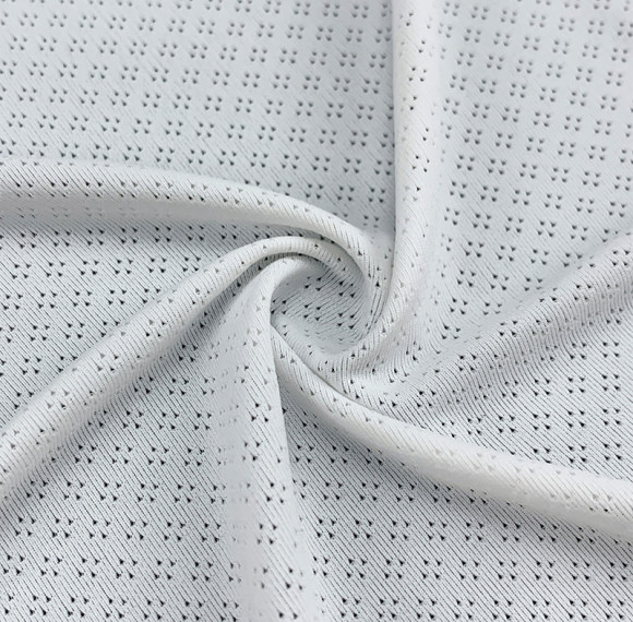 Nylon Spandex Breathable Mini Jacquard Diamond Hole Mesh Fabric 170gsm 160cm