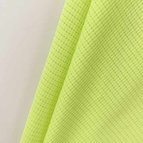 Nylon Elastane Ice Cool Nano Mesh Grid Sports T-Shirt Fabric 130gsm 146cm