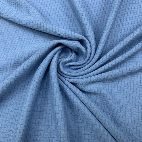 Micro Stretch Lightweight Breathable Mini Checker Polyester Fabric 150gsm 150cm