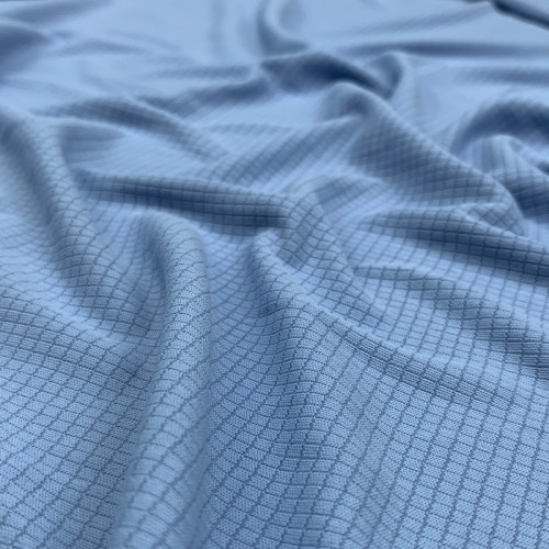 Micro Stretch Lightweight Breathable Mini Checker Polyester Fabric 150gsm 150cm