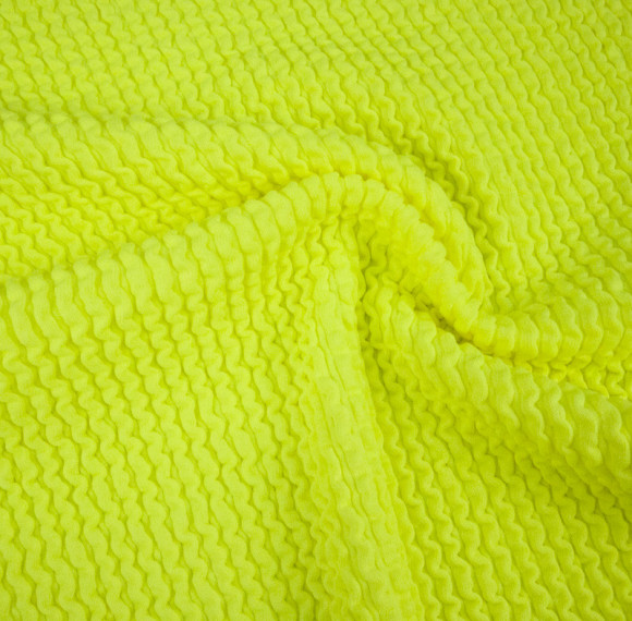 Customized Stretchy Soft Seersucker Crinkle Fabric Polyamide Corn Spun Yarn for Swimming Clothes