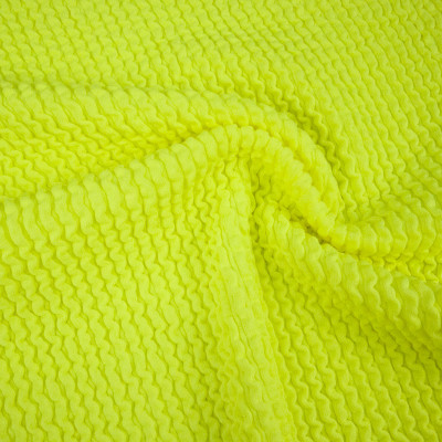 Customized Stretchy Soft Seersucker Crinkle Fabric Polyamide Corn Spun Yarn for Swimming Clothes