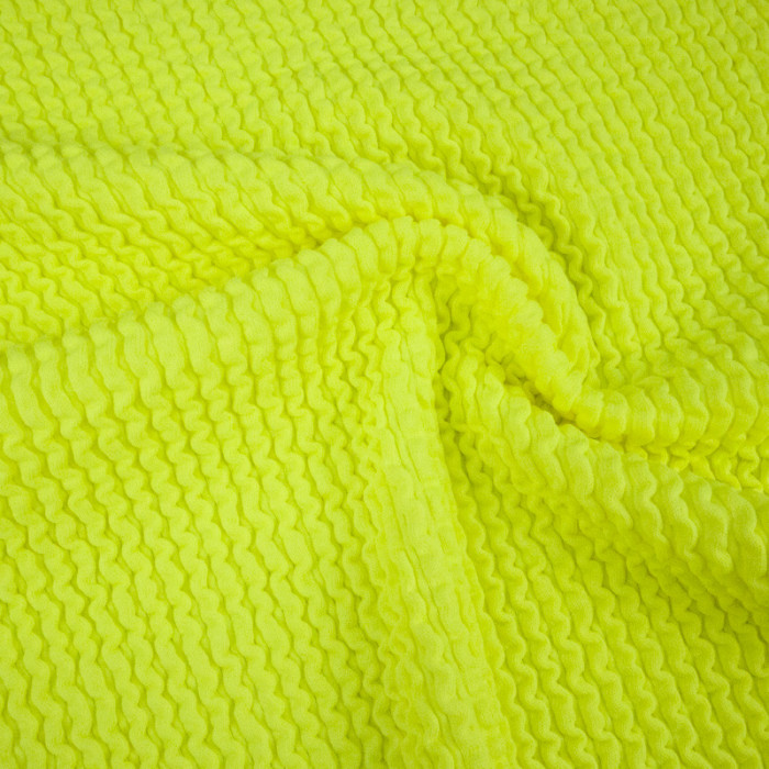 Customized Stretchy Soft Seersucker Crinkle Fabric Polyamide Corn Spun Yarn for Swimming Clothes