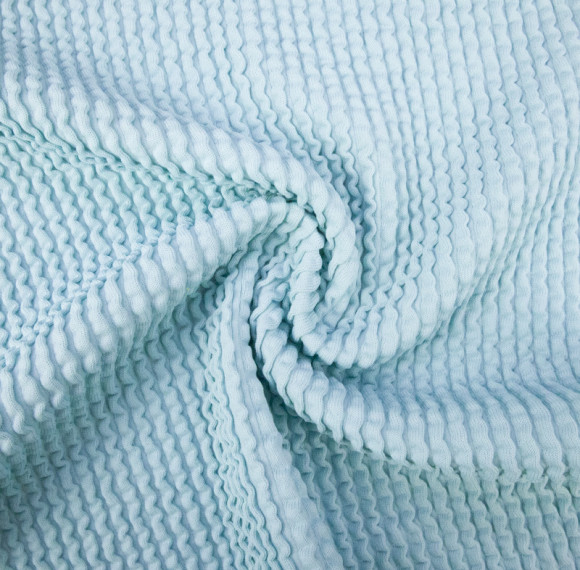 Customized Stretchy Soft Seersucker Crinkle Fabric Polyamide Corn Spun Yarn for Swimming Clothes